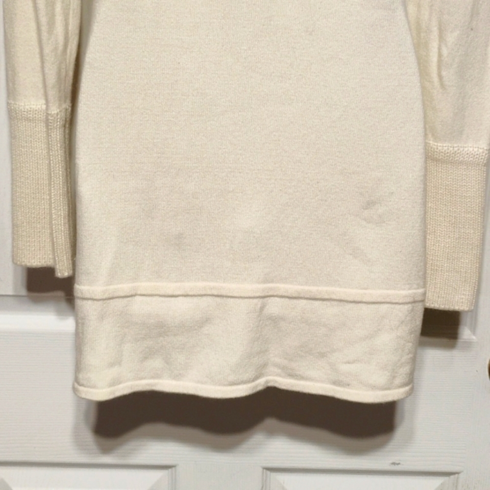 INC International Concepts Cream Big Turtle Neck Silk Sweater - Picture 12 of 14